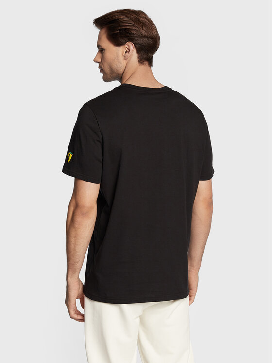 Puma Puma Marškinėliai Ferrari Race Tonal Big Shield 535849 Juoda Regular Fit