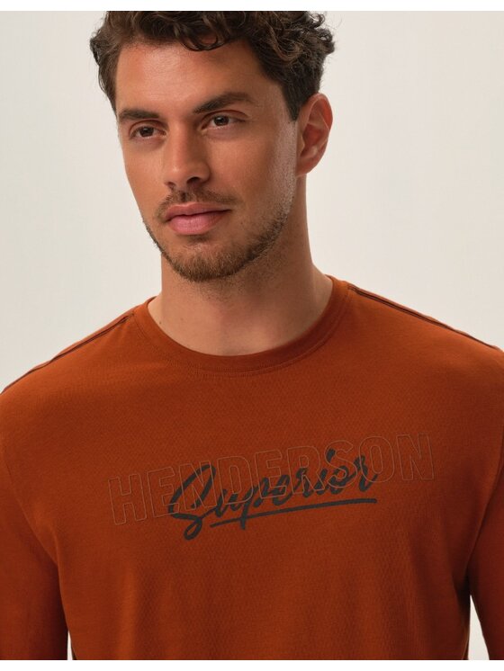 Henderson Henderson Piżama 41910 Pomarańczowy Regular Fit