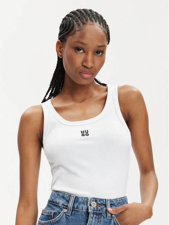 HUGO Hugo Top Datamia 50514489 Bijela Slim Fit