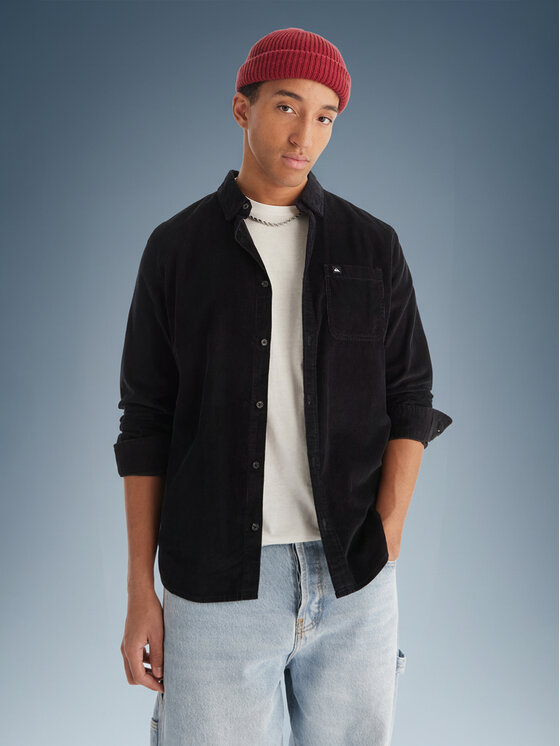 Quiksilver Quiksilver Πουκάμισο Smoke Trail EQYWT04652 Μαύρο Regular Fit