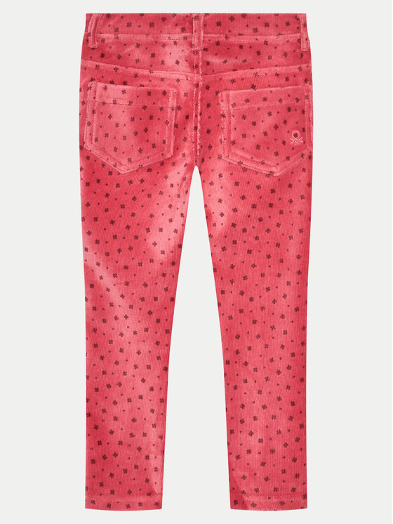 United Colors Of Benetton United Colors Of Benetton Hlače iz tkanine 4T4MGE029 Roza Slim Fit