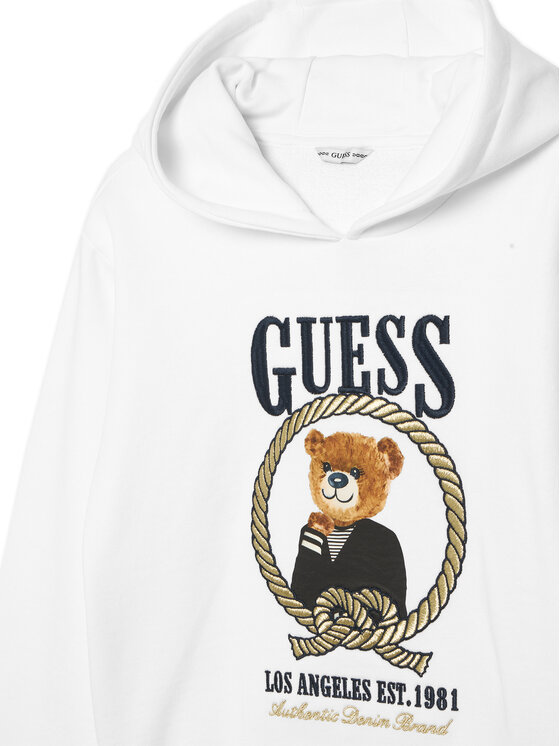 Guess Guess Mikina J6RQ05 KAD74 Biela Regular Fit