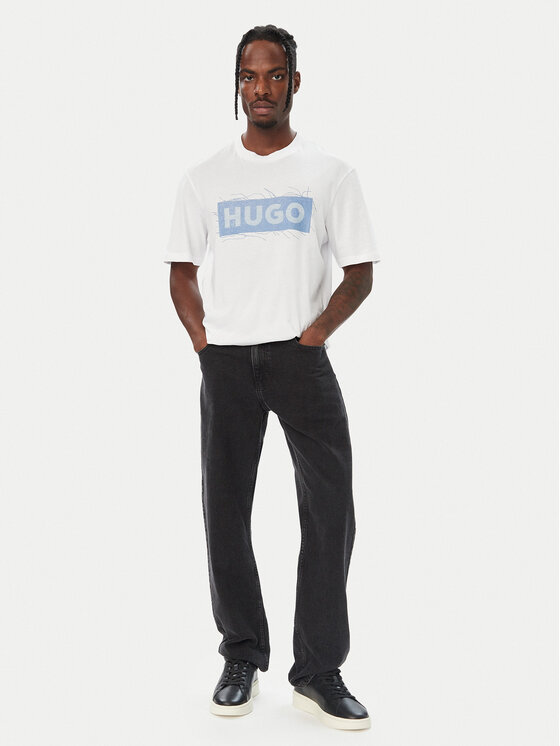 HUGO HUGO Футболка Naxter 50570028 Білий Regular Fit