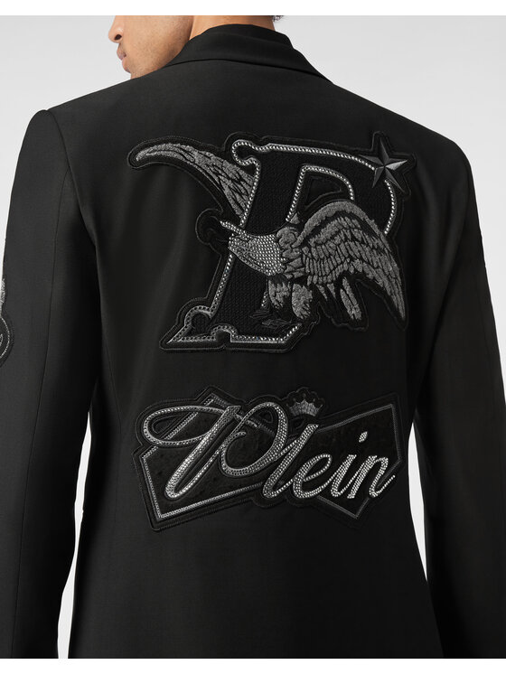 PHILIPP PLEIN PHILIPP PLEIN Marynarka 26099 Czarny Regular Fit