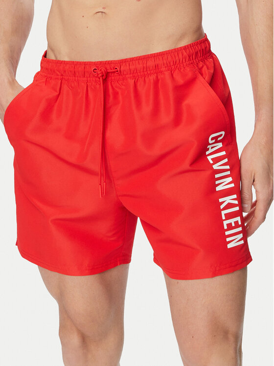 Calvin Klein Swimwear Pantaloni scurți pentru înot LV00N61047 Roșu Regular Fit