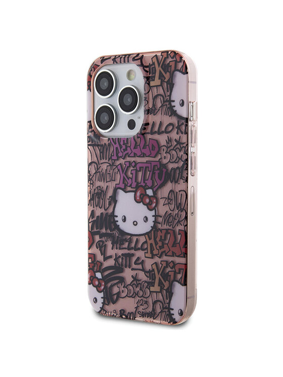 Hello Kitty Hello Kitty Etui na telefon iPhone 15 Pro Różowy