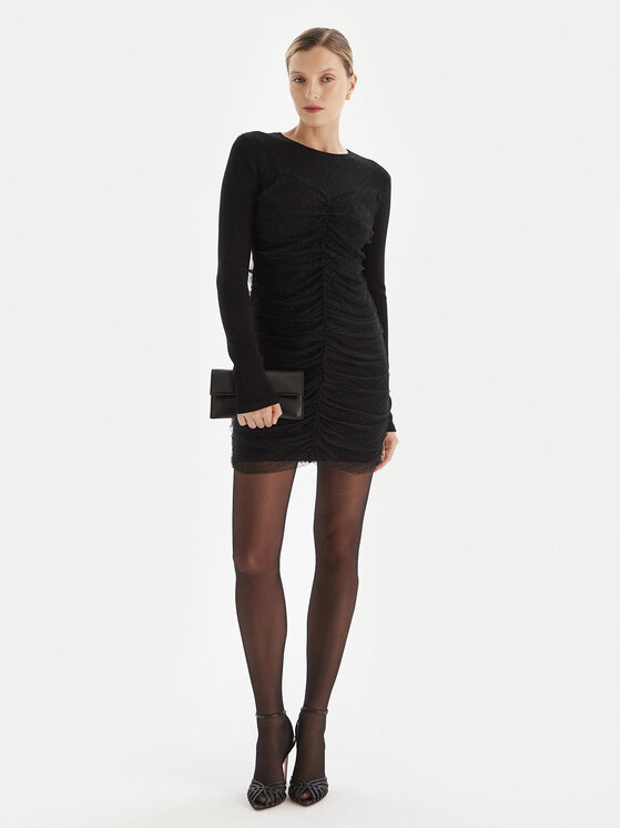 TWINSET TWINSET Koktejlové šaty 252TT3261 Černá Slim Fit