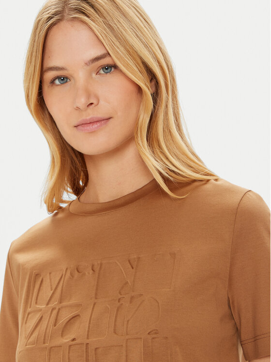 Max Mara Leisure Max Mara Leisure Tričko Paggio 2426946038 Hnedá Regular Fit