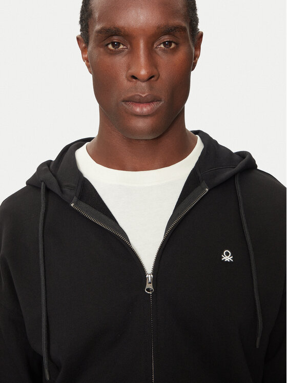 United Colors Of Benetton United Colors Of Benetton Суитшърт 342ZU500P Черен Regular Fit