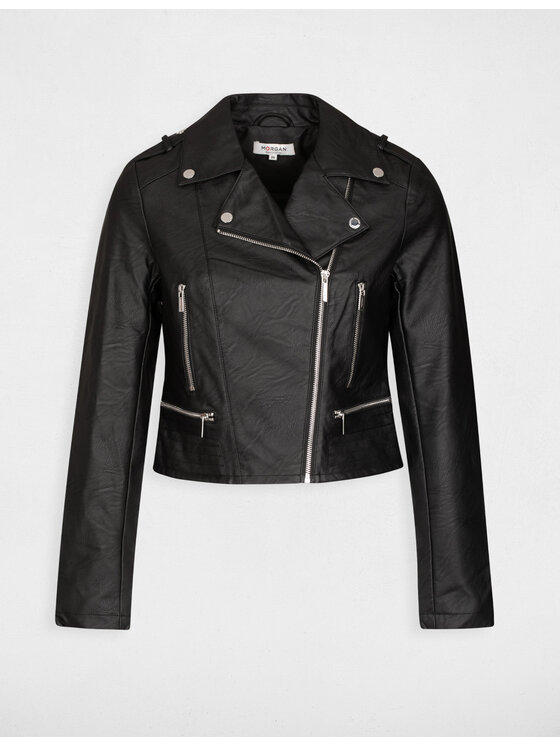 Morgan Morgan Giacca in similpelle 202-GRAMMO.N Nero Regular Fit