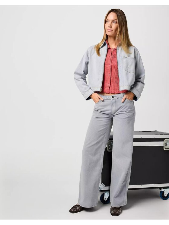 Wrangler Wrangler Jeansy World Wide 661 Szary Basic Fit
