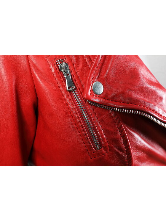 David Ryan David Ryan Kurtka skórzana Gina Czerwony Regular Fit