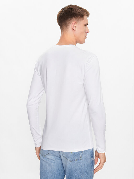 Guess Guess Majica dugih rukava M2YI28 J1314 Bijela Slim Fit