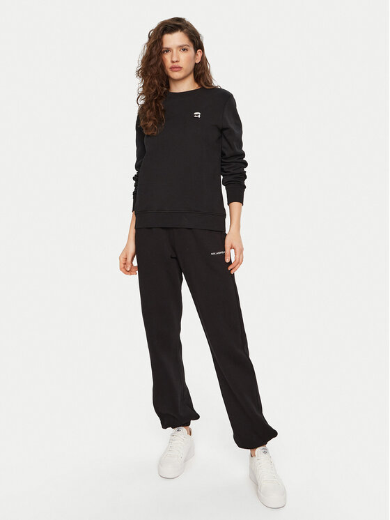 KARL LAGERFELD KARL LAGERFELD Μπλούζα A1W20014 Μαύρο Regular Fit