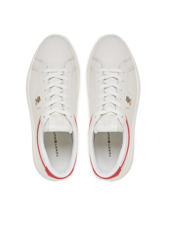Tommy Hilfiger Tommy Hilfiger Tenisice Pointy Court Sneaker FW0FW07460 Écru
