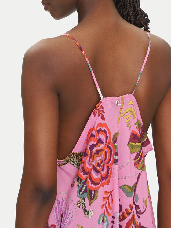 LOLA CASADEMUNT LOLA CASADEMUNT Sukienka letnia LS2516030 Różowy Relaxed Fit