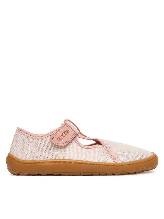 Froddo Papuci de casă Barefoot Canvas T-Bar G1700439-2 D Roz