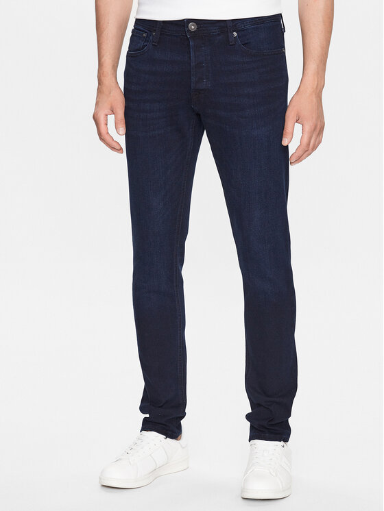 Jack&Jones Jeans hlače Glenn 12223470 Mornarsko modra Regular Fit