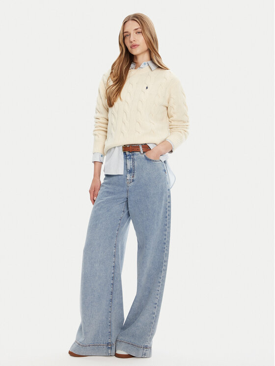 Polo Ralph Lauren Polo Ralph Lauren Пуловер 211A91216002 Екрю Straight Fit