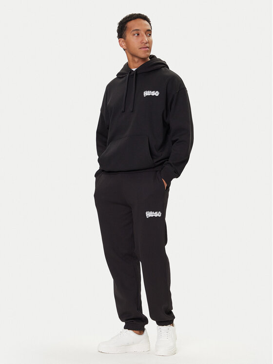 HUGO HUGO Mikina Nyrohood 50549212 Černá Loose Fit