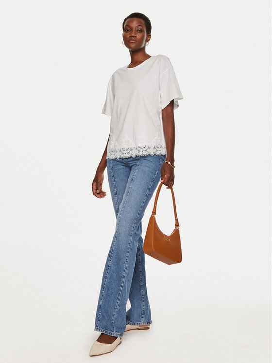 TWINSET TWINSET Majica 242TP2510 Bela Loose Fit