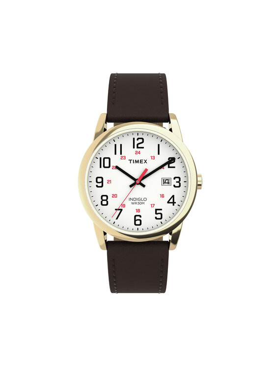 Timex Timex Ročna ura Easy Reader® Classic TW2Y12700 Rjava