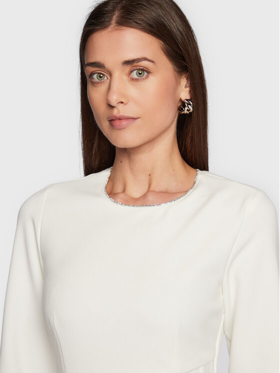 Silvian Heach Silvian Heach Koktélruha CVA22141VE Fehér Slim Fit
