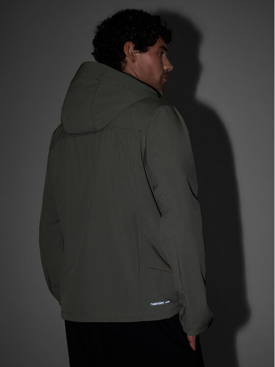 4F 4F Kurtka przejściowa URBAN COMMUTER Khaki Regular Fit