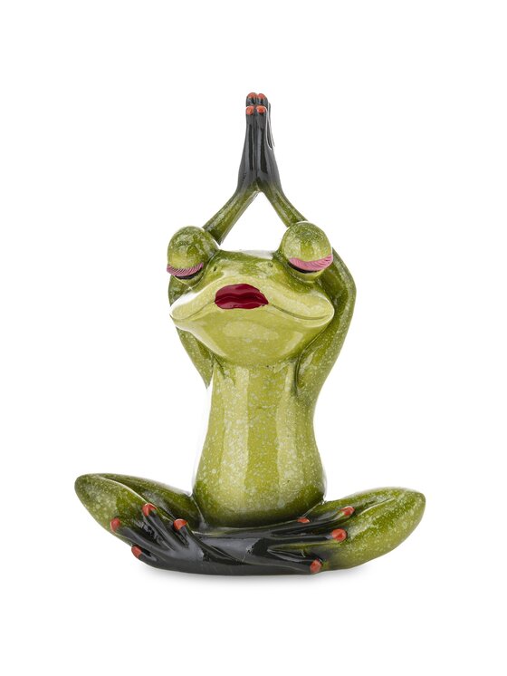MIAhome MIAhome Figurka żaba joginka 20x15x7 cm Zielony