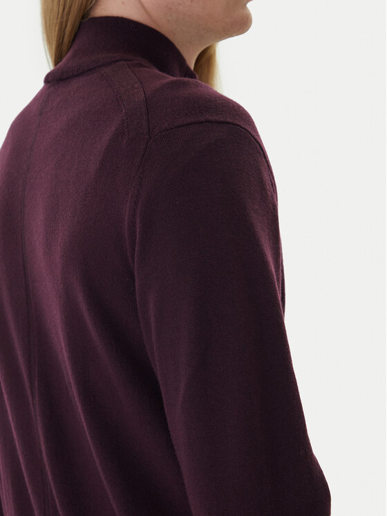 Calvin Klein Calvin Klein Sweter LV04LD318G Bordowy Regular Fit