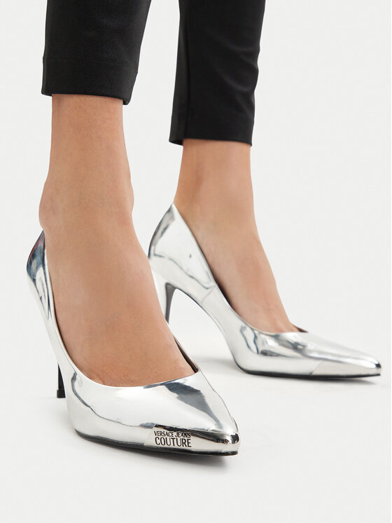 Versace Jeans Couture Versace Jeans Couture Kõrgete kontsadega 80VA3S50 ZS406 900 Hõbedane