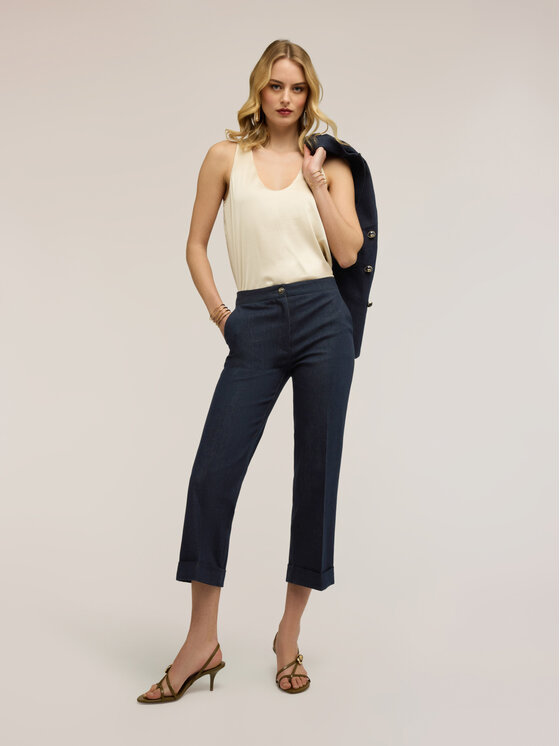 Motivi Motivi Top D012Q000518N011 Biały Regular Fit