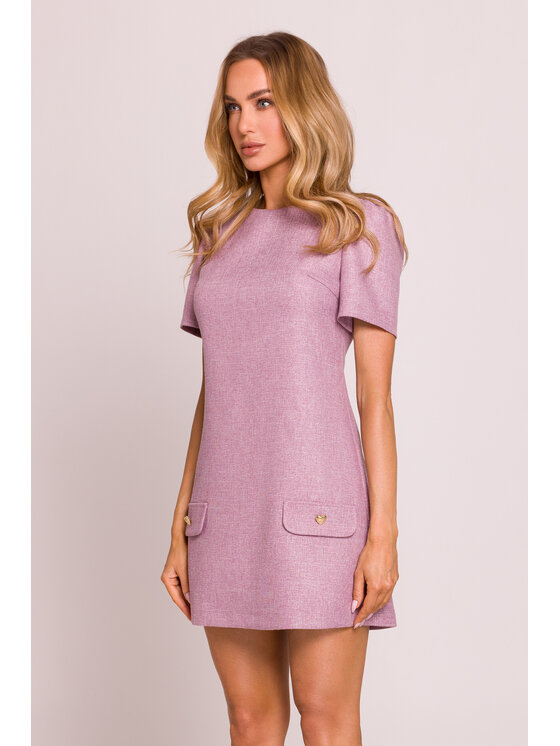 Made of Emotion Made of Emotion Sukienka letnia M855 Różowy Premium Fit