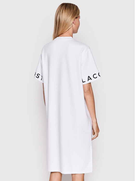 Lacoste Lacoste Haljina za svaki dan EF0107 Bijela Relaxed Fit