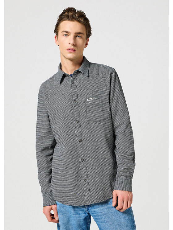 Wrangler Wrangler Koszula 1 PKT SHIRT 112357253 Szary Regular Fit