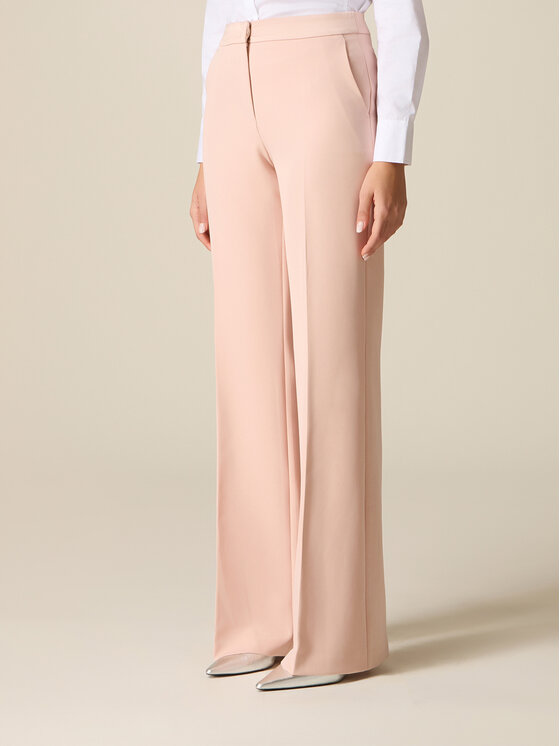 Oltre Oltre Pantaloni di tessuto P045R008912N006 Rosa Baggy Fit