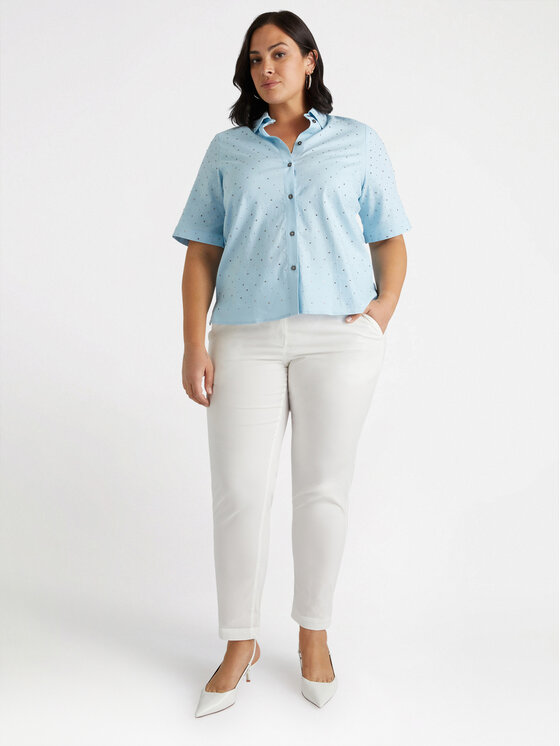 Fiorella Rubino Fiorella Rubino Pantaloni di tessuto P141L002114N011 Bianco Regular Fit