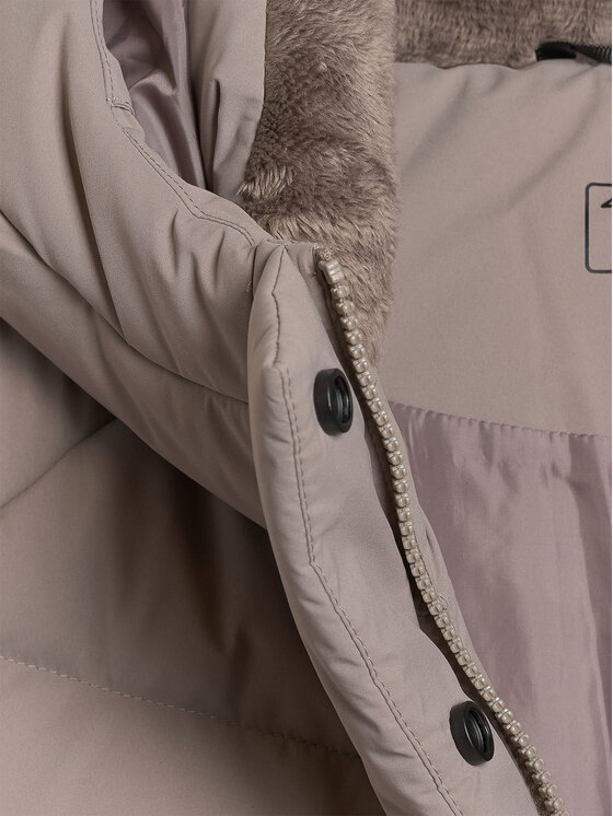 4F 4F Kurtka puchowa MIDSHOP TEXTILE Beżowy Regular Fit
