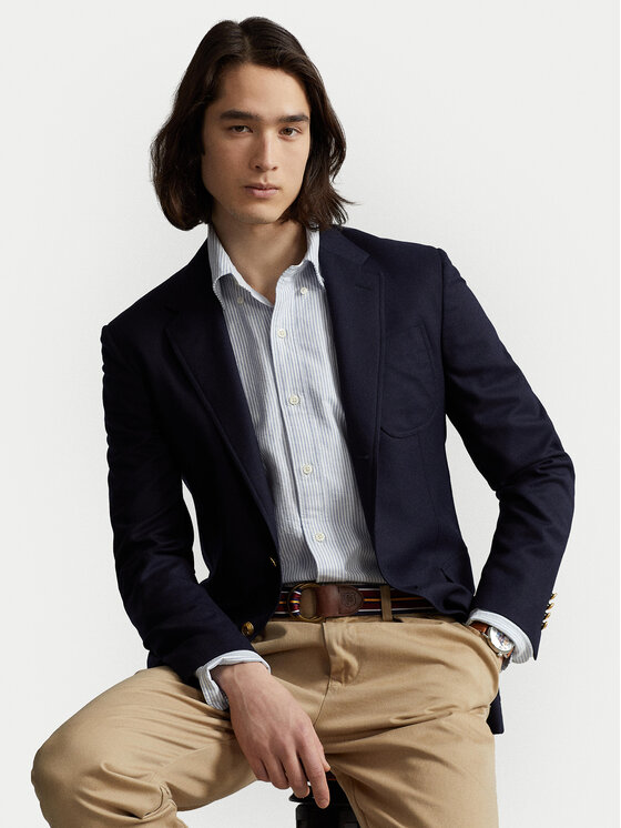 Polo Ralph Lauren Polo Ralph Lauren Marškiniai 710792041004 Žydra Custom Fit