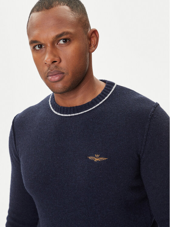 Aeronautica Militare Aeronautica Militare Džemper 252MA1608UL00924 Tamnoplava Regular Fit