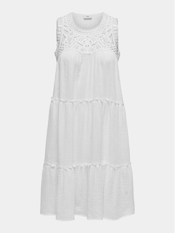 JDY JDY Letné šaty Oda 15323448 Biela Regular Fit