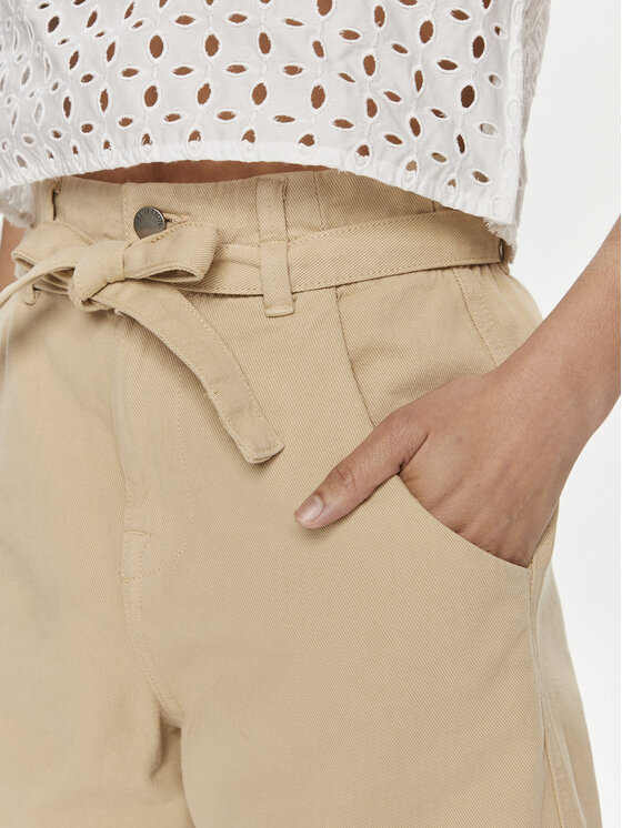 United Colors Of Benetton United Colors Of Benetton Szorty materiałowe 4DUKD9019 Beżowy Regular Fit
