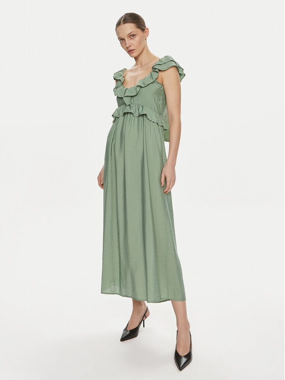 Vero Moda Vero Moda Rochie de vară Josie 10303761 Verde Regular Fit