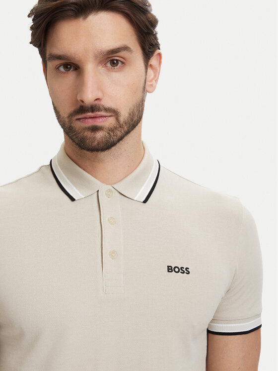 BOSS BOSS Tricou polo Paddy 50469055 Bej deschis Regular Fit
