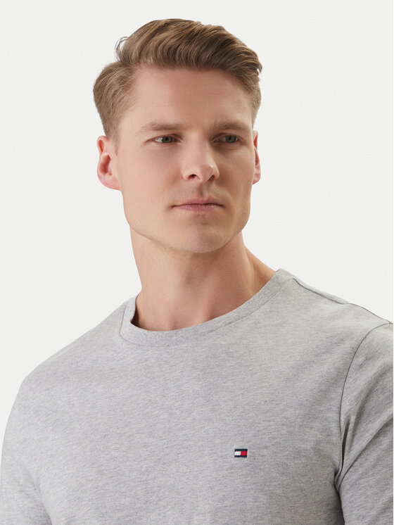 Tommy Hilfiger Tommy Hilfiger T-Shirt Ess Seasonal MW0MW39995 Grau Regular Fit