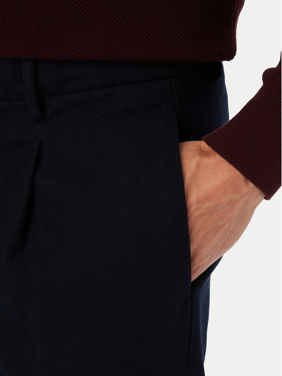Tommy Hilfiger Tommy Hilfiger Pantaloni di tessuto MW0MW45058 Blu scuro Tapered Fit