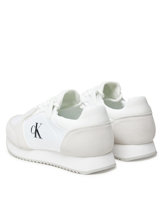 Calvin Klein Jeans Calvin Klein Jeans Sneakersy Retro Runner Sock Lace Up Ny-Su YM0YM01326 Biały