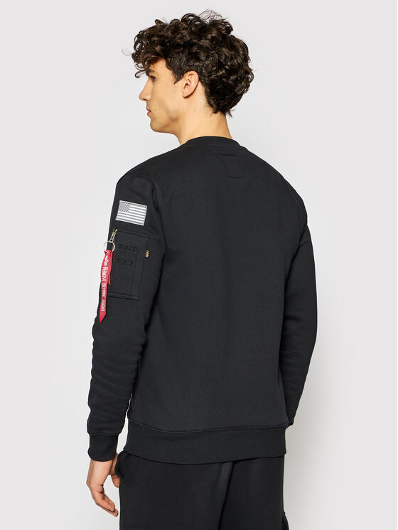 Alpha Industries Alpha Industries Džemperis Nasa 186304 Juoda Regular Fit