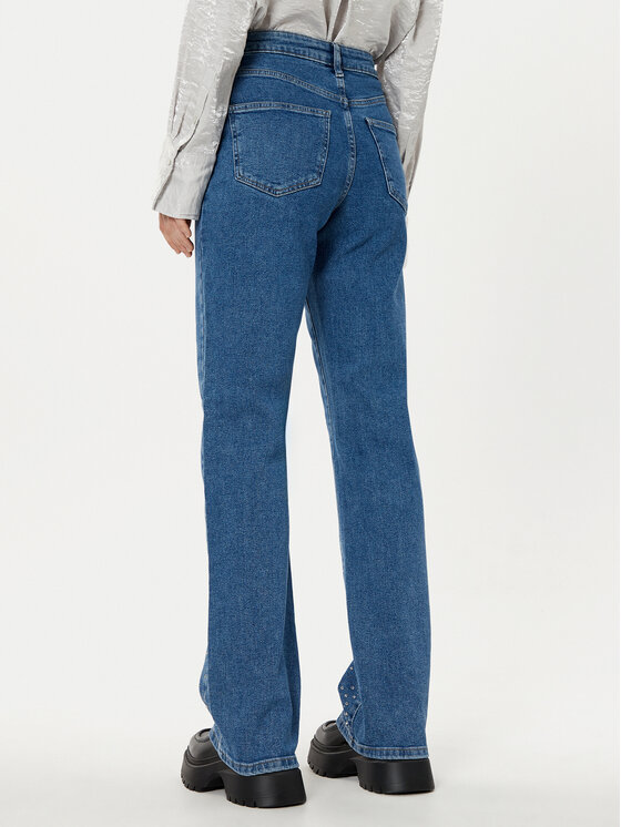 Pieces Pieces Jeansy 17153496 Niebieski Straight Fit