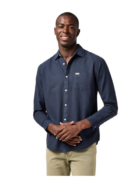 Wrangler Wrangler Koszula 112362751 Granatowy Regular Fit